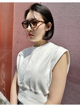 ボブ/コンパクトボブ/前髪なしボブ/黒髪ボブ/フレンチボブ