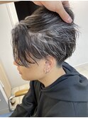 横浜★ツイストスパイラルパーマハイライトシルバー