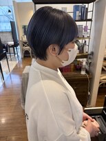 ビーバイシージャストビューティー(B by C just beauty)&nbsp;マッシュショート ブルーラベンダー ダブルカラー