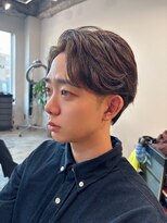 バトー バイ トリコ 船橋北口店(BATEAU by tricot)&nbsp;メンズセンターパート × 毛流れパーマ