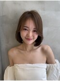 韓国ボブ×ミルキーベージュ
