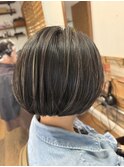 暗めナチュラルハイライトカラー