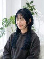 フルショウ 栄店(FURUSHO) クラゲカット/ダークブルー/大人可愛い/耳かけ内はねレイヤー