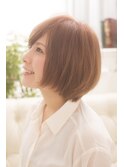 ナチュラルBOB♪大人可愛い20代30代40代前下がりショートボブ