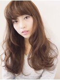 ロング×大人可愛い×ナチュラルベージュ