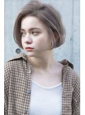《SAKI》ショートbob ☆ 透明感ミルキーグレージュ