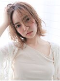 20代 30代小顔/くびれカールひし形Cカーブセミディ(北浜)