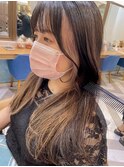 【航治郎】大人くびれミディ/インナーカラー/ペールベージュ