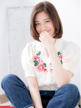 アートサロン センター北(art salon) センター北/髪質改善/ベージュピンクの艶感ワンカールボブe