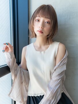 ケアリー 大日(Carelly) ミディアムレイヤー/大人可愛い/髪質改善/シースルーバング