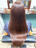 20代30代40代髪質改善カラーレッドブラウン艶感ロング透明感