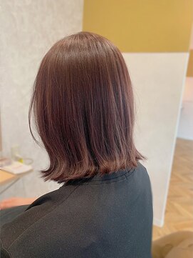 コバルトガーデン 佐賀(Cobalt-garden) ラテベージュの結べるボブスタイル