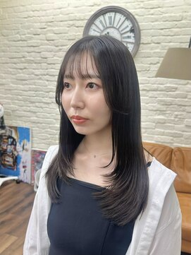 ジーテ 渋谷(gite) トステアストレート×レイヤー「渋谷/髪質改善/髪質改善TR」