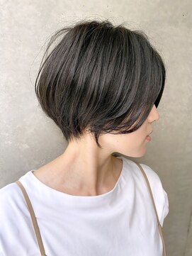 ロンドグロワール 大宮(Lond Gloire) 地毛風カラー黒髪切りっぱなしボブ/小顔ショートボブ/大宮
