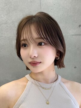 サンド 池袋 2nd(sand) 顔周り小顔レイヤーカット/黒髪地毛風カラー/池袋