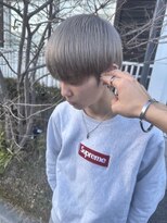 ダスティ穂高店&nbsp;ホワイトグレー＿メンズカット＿ハイトーンカラー