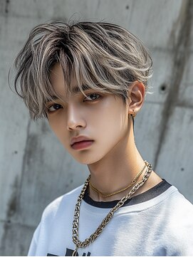 メンズオリノ 西田辺 阿倍野(men's olino) men'sブロンド シャドールーツ マッシュ