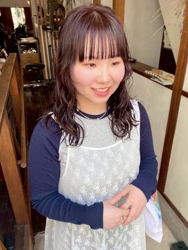 モク 大阪梅田店(MOK) 【暖色カラー】レイヤーパーマ