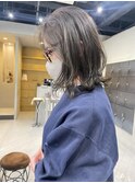 グレージュ オリーブグレージュ ブリーチなしカラー/林
