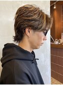 センターパートメンズパーマニュアンスパーマフェザーパーマ調布