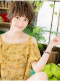 ハイライトカラーフェザーショートマッシュh4志木20代30代40代