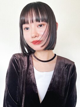 アイティーバイアルバム 八王子店(IT by ALBUM) ロングおくれ毛前髪カット顔周りレイヤー_ba494501