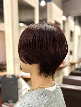 アンプリュス リアン(1+ Unplus lien) 大人ショートワインレッドカラー/チェリーレッド/亀戸