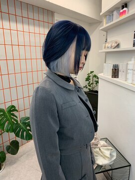 ペレ 原宿(PELE) ダブルカラー/ケアブリーチ/羽エクステ/原宿