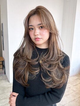 シオン(shion) 顔周りレイヤーロングおくれ毛フェイスフレーミング_F60696