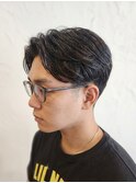 ニュアンスパーマ×刈り上げセンターパート