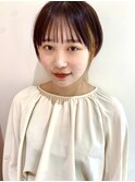 シースルーバングイメチェン愛され大人ショート似合わせカット