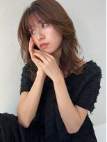 ソヨン 今池(SOYON)&nbsp;韓国風 外ハネ くびれ 艶カラー シースルーバング