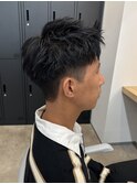 ツーブロックアップバングショート就活ビジネスヘア船橋駅保立