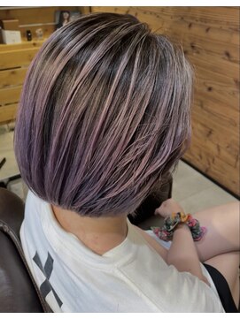 ネスタ ヘアー グラウンド(NESTA hair ground) バレイヤージュハイトーンピンクラベンダー