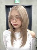 ダブルカラーミルクティーピンクホワイトパープルハイトーン韓国