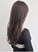 大人可愛い韓国風レイヤーカット小顔顔周り透明感◎冬カラー
