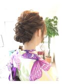 浴衣アレンジゆるアップ【ヘアセット　浴衣　立川/立川南口】