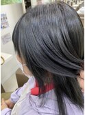 大人女子の暗髪　　ブルーグレージュ/ブリーチなし