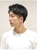 メンズ／黒髪/20代30代/ツーブロック/ショート/アップバング床屋