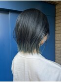 切りっぱなし 毛先カラー