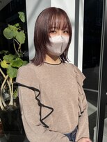 ヘアー アイス ルーチェ(HAIR ICI LUCE)&nbsp;ウルフカット　顔周りウルフ　暖色カラー　/中西