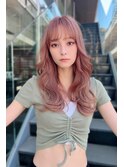 10代20代30代40代前髪 ピンクベージュ ロング 藤沢
