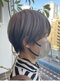 【Goofy銀座】逆インナーカラー/ショートヘア/ベージュ×黒