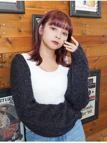 ラフィス ヘアーヴェイル 梅田店(La fith hair vail) 【La fith】外ハネボブ×カシスブラウン