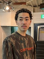ビーバイエイトジェンツ(Bee by EIGHT GENTS)&nbsp;MEN'S HAIRウルフアッシュブラックカルマパーマベリーショート