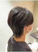 メンズウルフカット