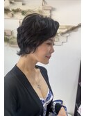 ショートさんの大人ウェーブアレンジ