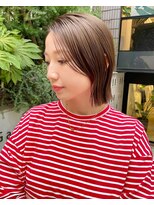 ノラ ヘアーサロン(NORA HAIR SALON)&nbsp;ナチュラル小顔前髪あり後れ毛サイドバング結べるボブくびれヘア