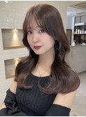 ☆韓国くびれヘア お顔まわりカット チョコレートカラー☆