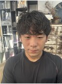 メンズショートパーマスタイル(中区紙屋町)